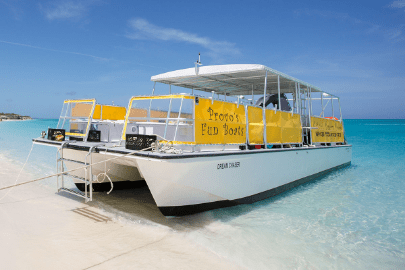 Tour boat in Turks and Caicos Islands