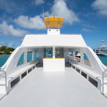 a small boat in a body of water