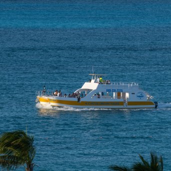 a small boat in a body of water