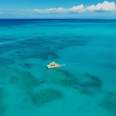 a body of water next to the ocean