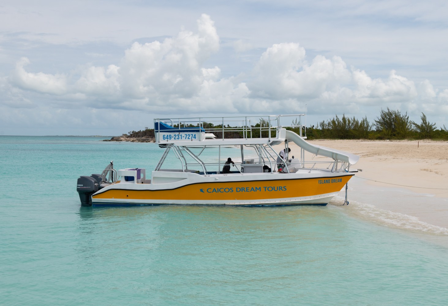 a small boat in a large body of water