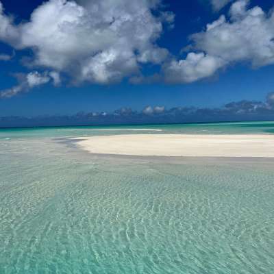a body of water next to the ocean