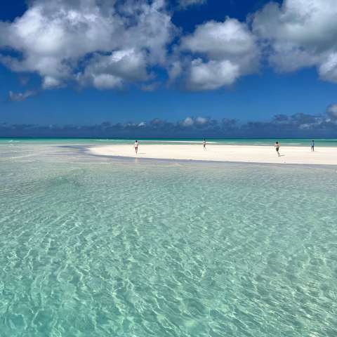a body of water next to the ocean