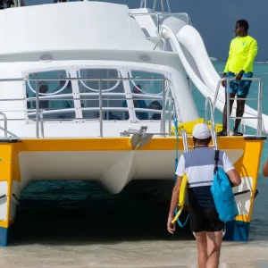 a small boat in a body of water