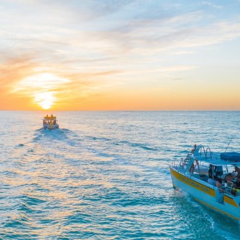 a small boat in a body of water