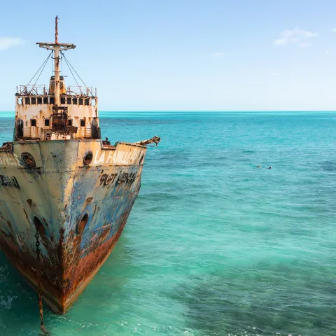 a large ship in a body of water
