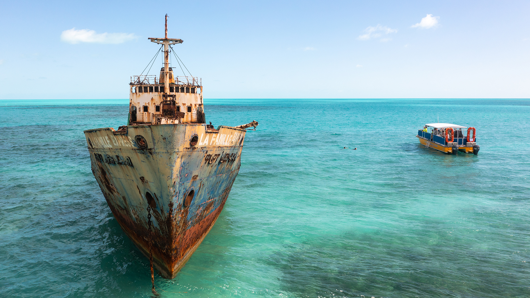 Shipwreck1-23 a large ship in a body of water