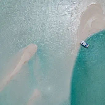 a man swimming in the water